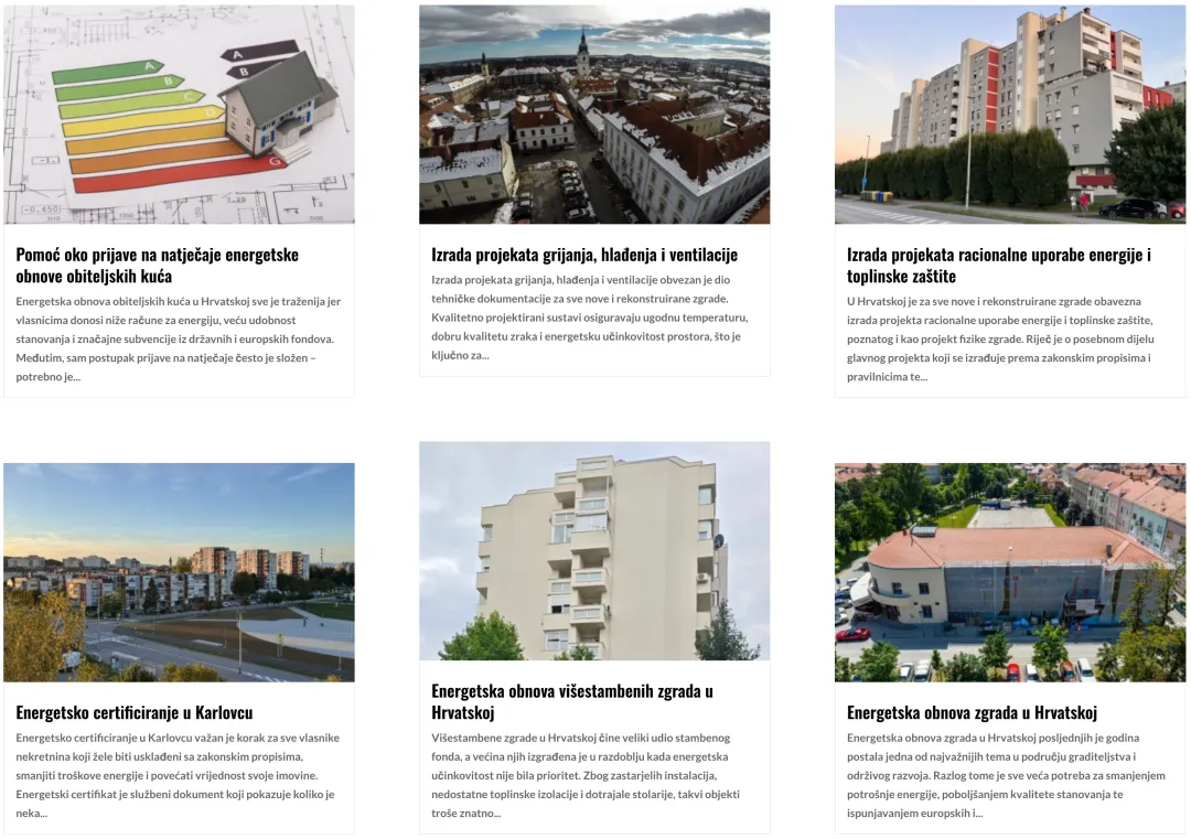 Encert projekt: kartice savjeta i projekata energetske obnove zgrada