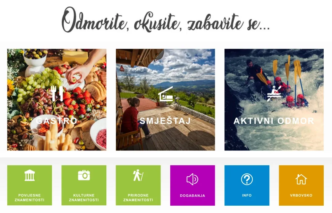 Visit Vrbovsko: odjeljak „Odmorite, okusite, zabavite se” s gastro ponudom, smještajem i aktivnim odmorom