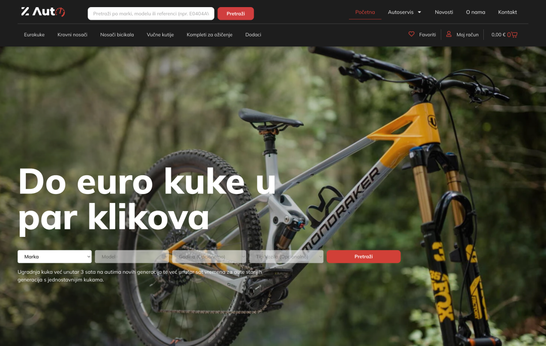 Eurokuke naslovnica, hero sekcija