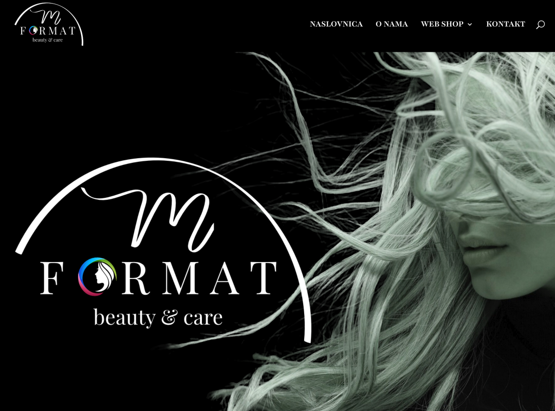 Prikaz headera na web stranici i logotipa M-Format