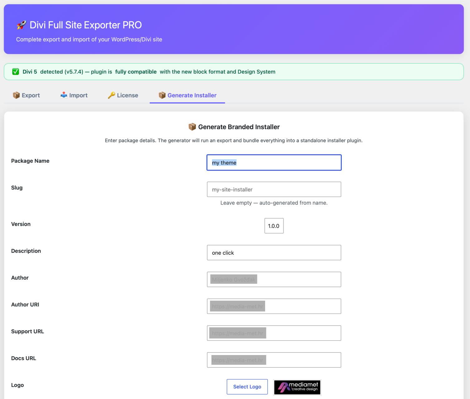 Divi Full Site Exporter PRO - Slika 2